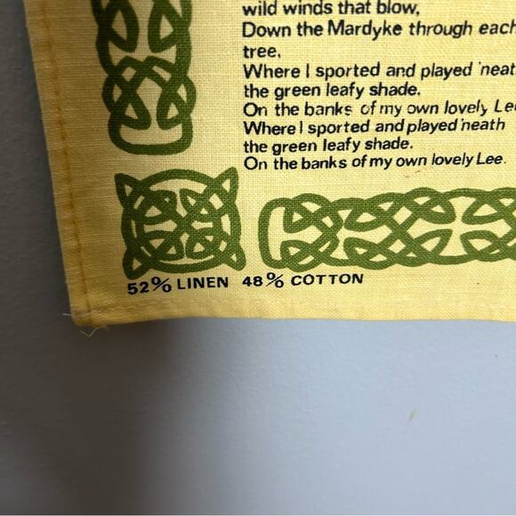 Irish Songs Linen Cotton Tea Towel - Picture 4 of 10